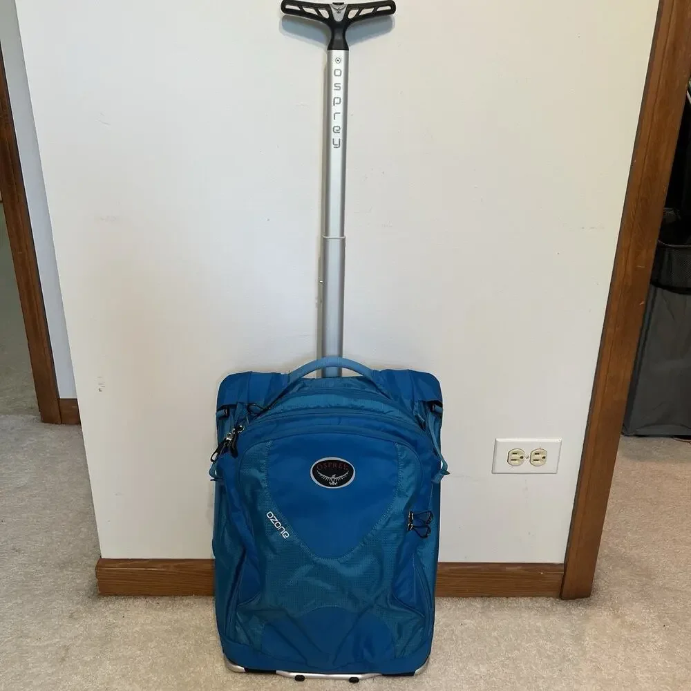 Osprey Ozone High Road LT 18” Rolling Luggage Wheeled Suitcase Travel Blue Carry